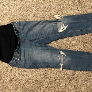 Abercrombie and Fitch distressed maternity jeans